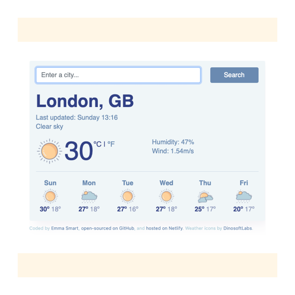 weather app react blue